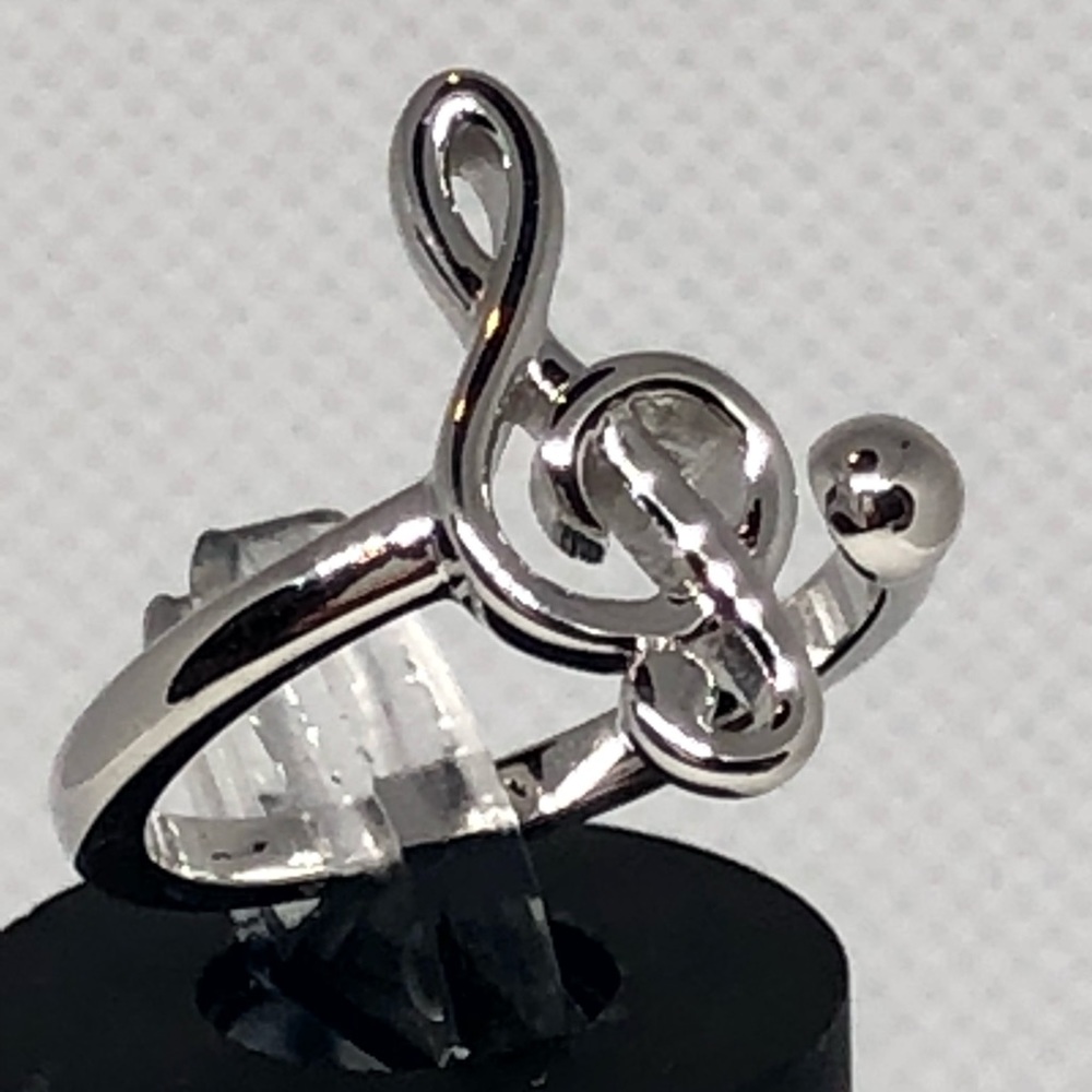 Sterling Silver Treble Clef Ring